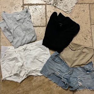 Maternity bundle 2 shorts and 2 shirts $25